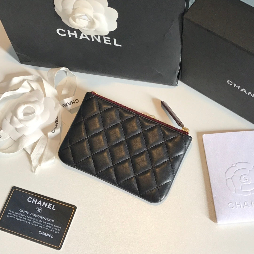 Black Quilted Coin Purse