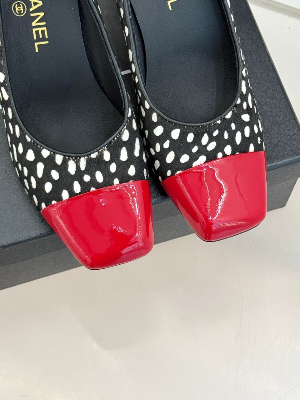 Midnight Polka Heels