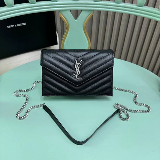 Black silver crossbody