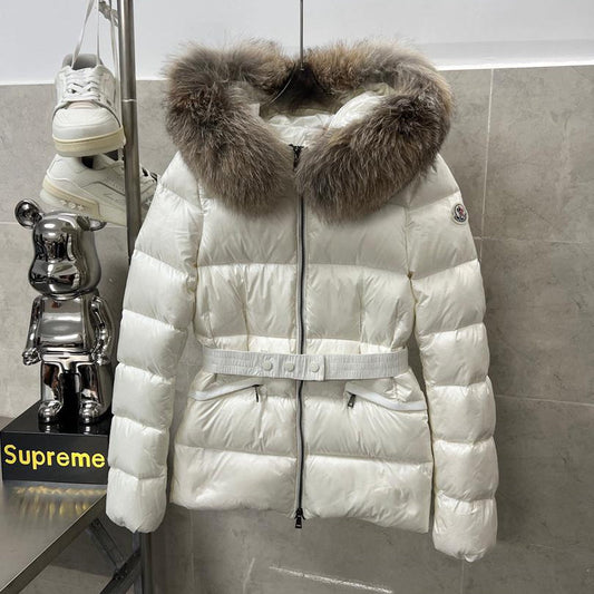 Arctic Luxe Quilted Jacket with Fur Hood