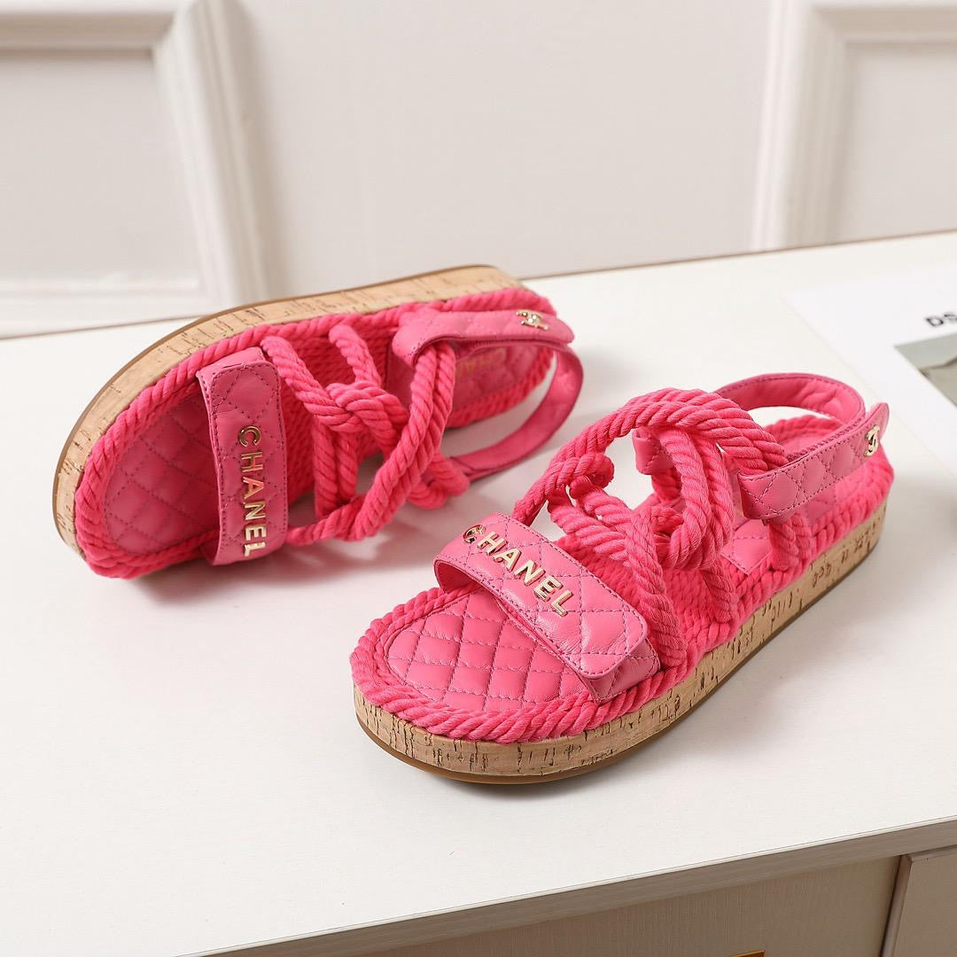 Pink Rope Sandals