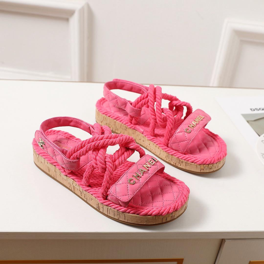 Pink Rope Sandals
