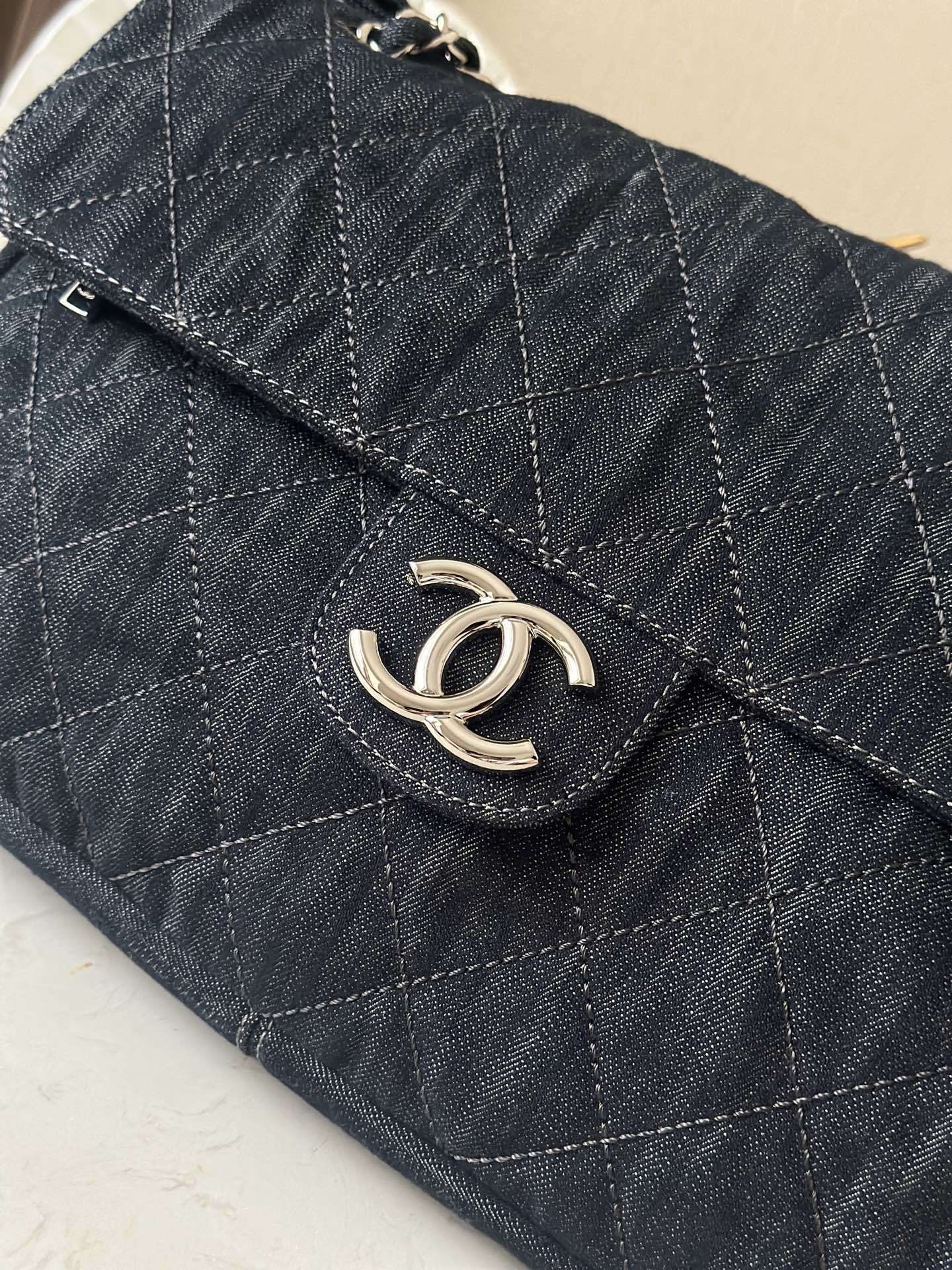 Timeless Quilted Denim Bag