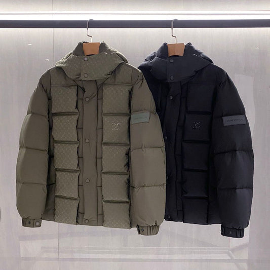 Urban Shield Puffer Jacket with High Collar