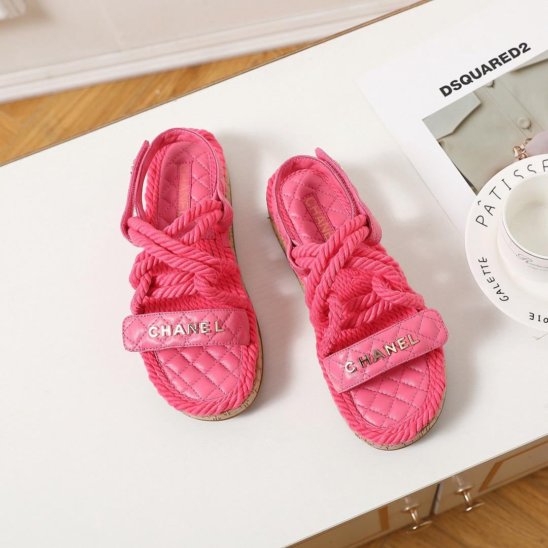 Pink Rope Sandals