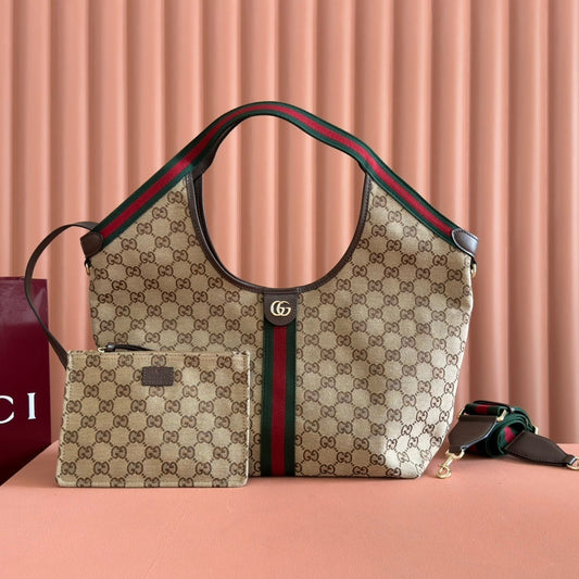 Beige Monogram Shoulder Bag