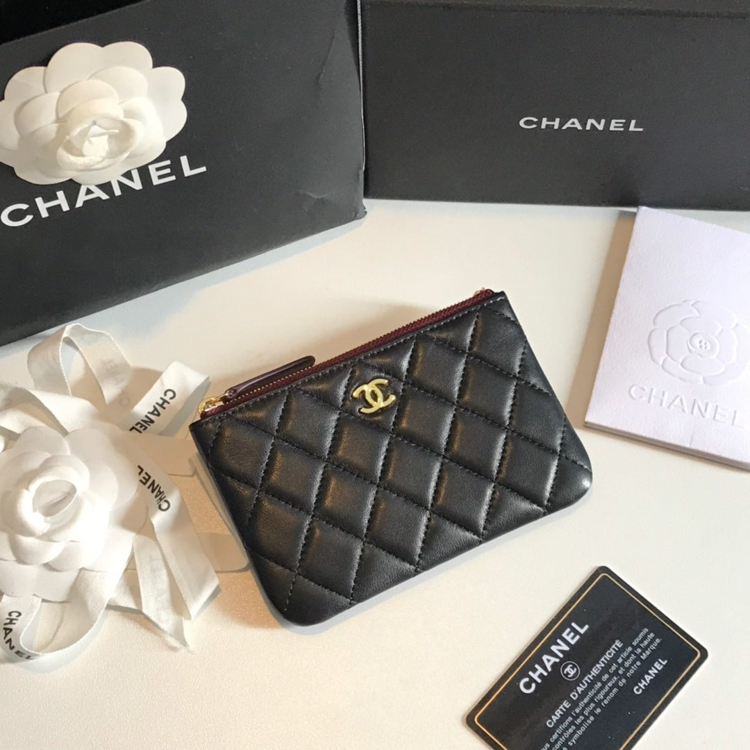 Black Quilted Coin Purse