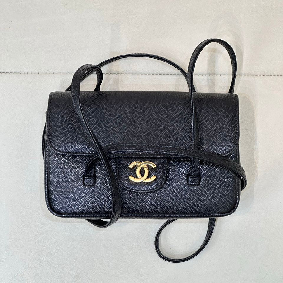 Black Signature Shoulder Bag