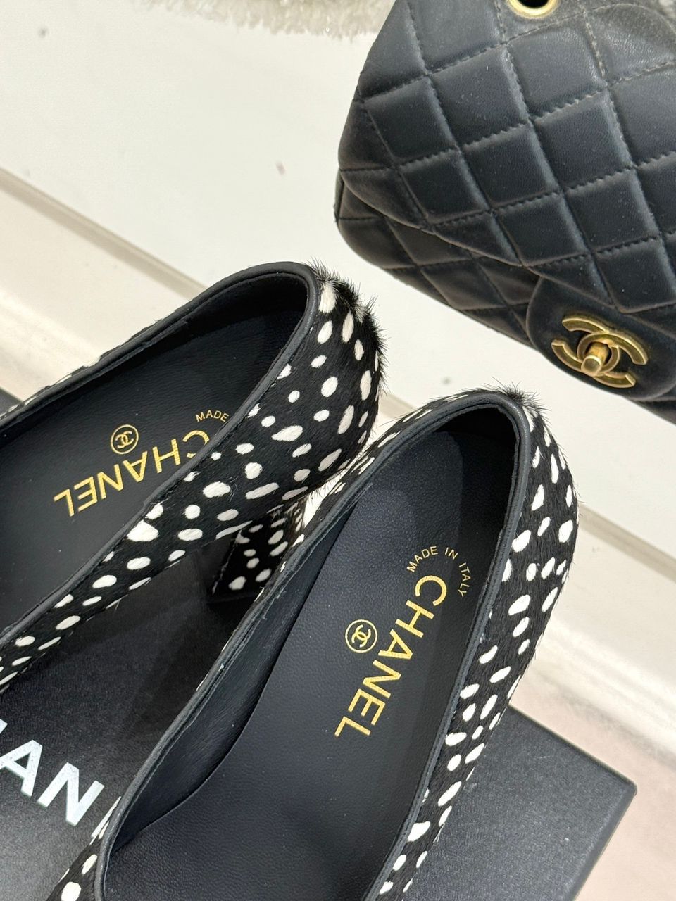 Midnight Polka Heels