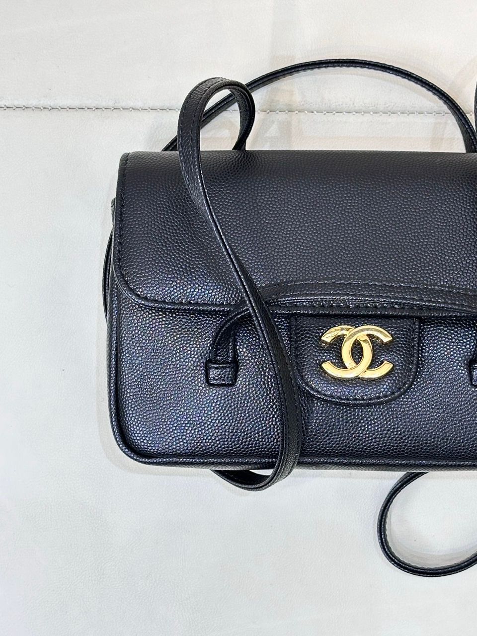 Black Signature Shoulder Bag