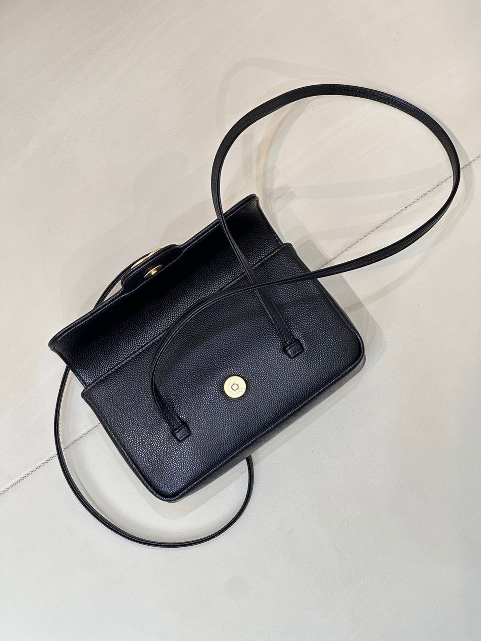 Black Signature Shoulder Bag
