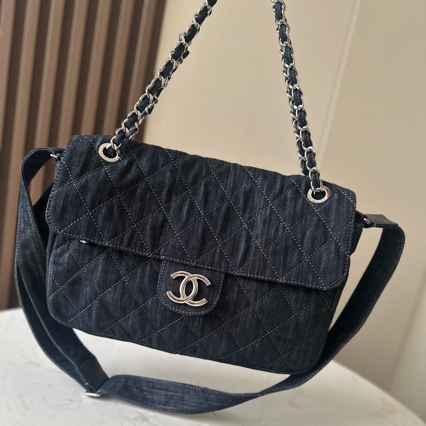 Timeless Quilted Denim Bag