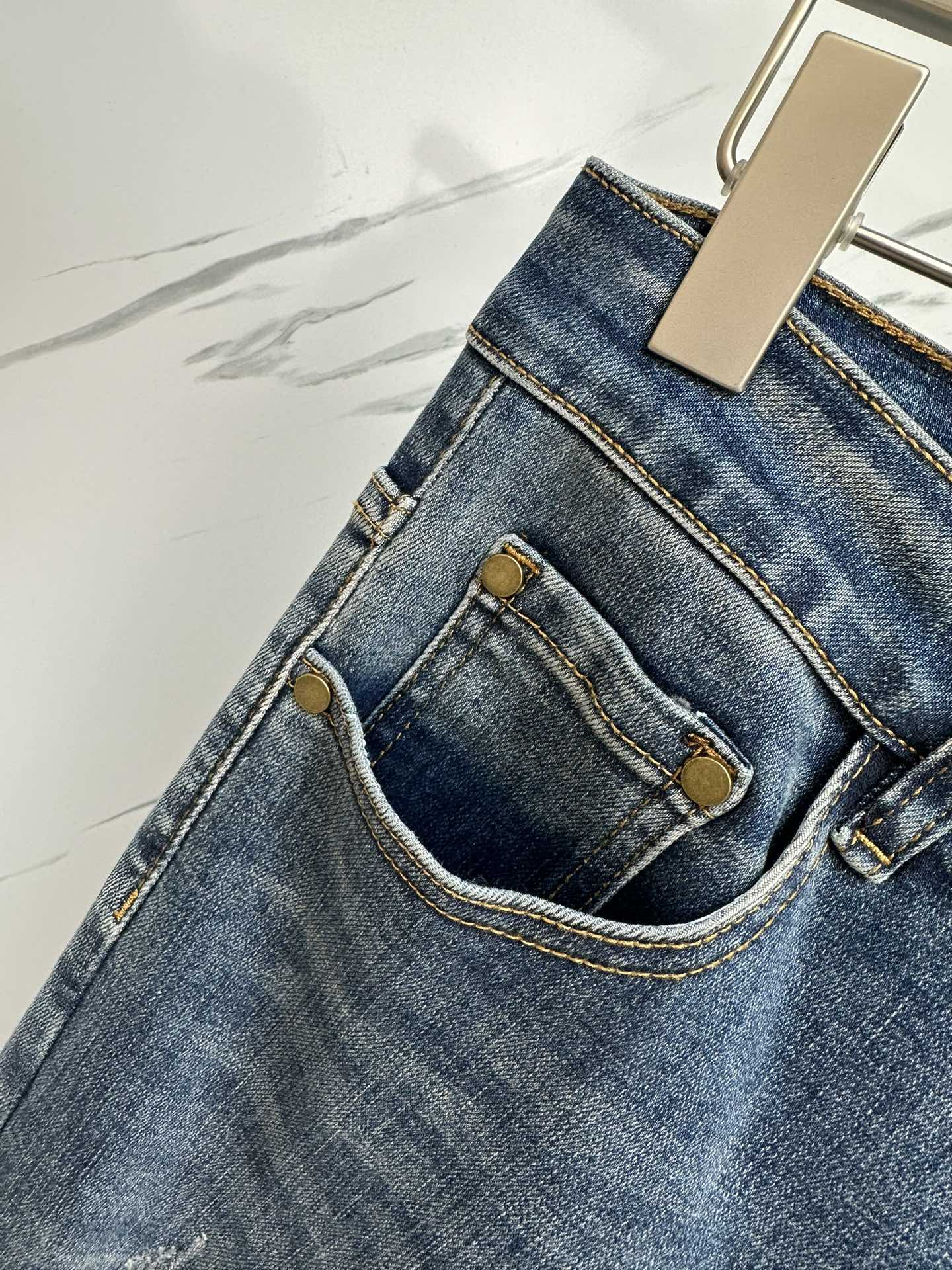 Men’s Designer Washed Denim Jeans
