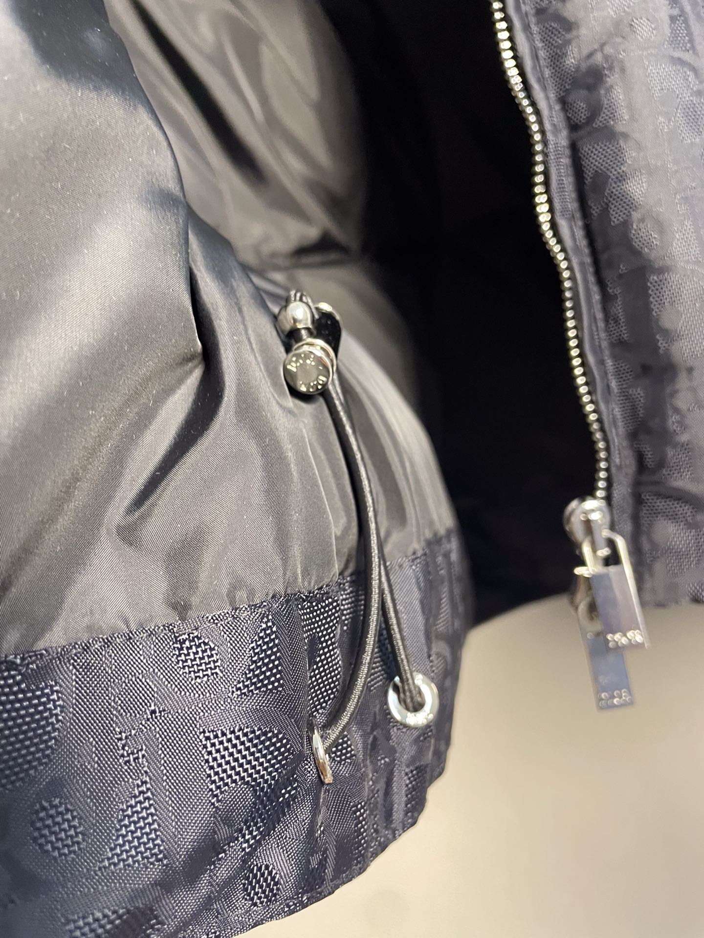 Black Jacquard Goose Down Jacket